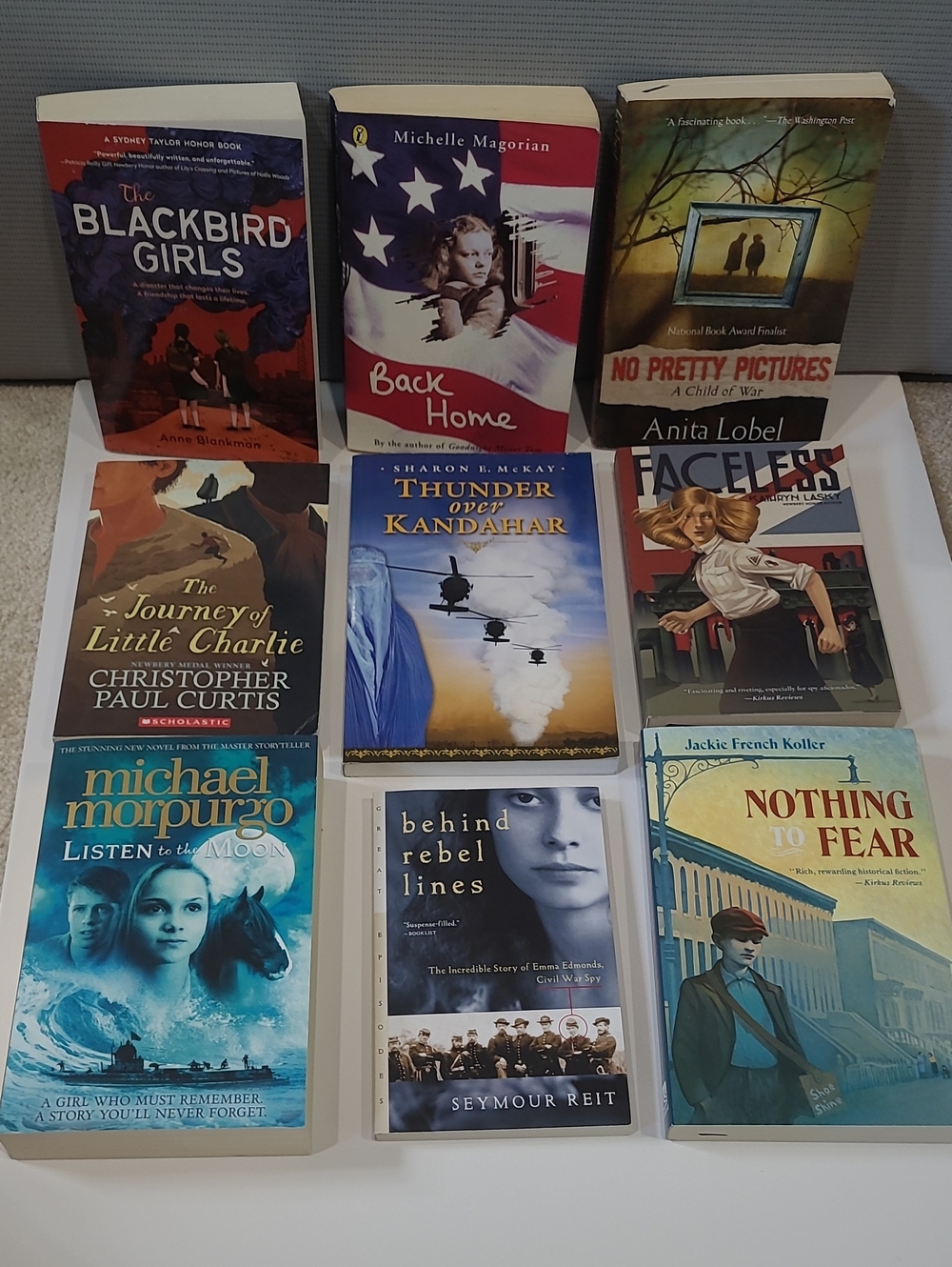 War/Historical fiction For Young Adults - 9 Book Lot